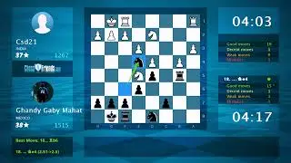 Chess Game Analysis: Csd21 - Ghandy Gaby Mahat : 0-1 (By ChessFriends.com)
