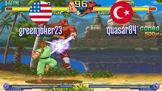FT10 @sfa2u: greenjoker23 (US) vs quasar84 (TR) [Street Fighter Alpha 2 sfa2 Fightcade] Aug 26