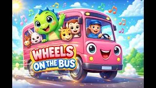 Wheels on the Bus Go Round & Round 🎶 | Tinku Dino Kids Song🦖🚌