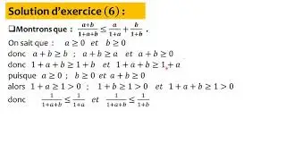 Ordre et opérations : exercice 6 - 3ème année du cycle secondaire collégial
