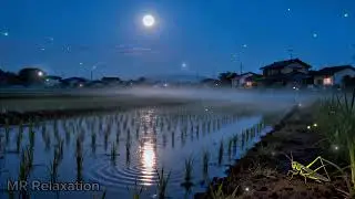 Peaceful Night in the Countryside 🌾 ASMR Crickets for Sleep 🌙