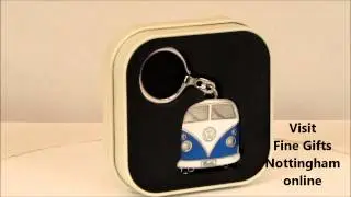 VW Camper T1 Keyring Blue - VW Collection by Brisa - Volkswagen Official Keyrings