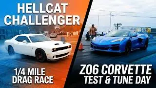Hellcat vs Corvette Z06 Drag Race Showdown!
