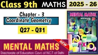 Mental Maths Class 9 Chapter 3 Coordinate Geometry | Q27- Q31