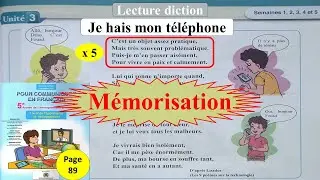 Je hais mon téléphone – Mémorisation - Lecture diction – 5ème AEP