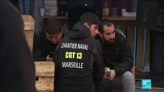 French unions stage marches and block ports as impact of transport strikes weakens