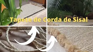 Faça e Venda por um bom dinheiro/Renda extra com Tapete feito com  corda de sisal ...