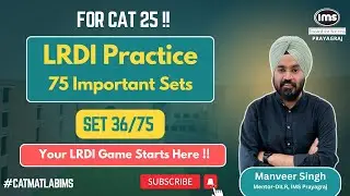 CAT 25 LRDI Daily Practice | Set 36 |DR-6 (Moderate) #cat25 #lrdi #catcoachinginprayagraj