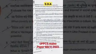 #Uppcs #Mains paper #GS (1)2022