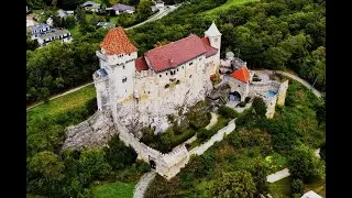 A BIRD&acute;s VIEW ON THE LANDSCAPE OF AUSTRIA Ruins & Castle Liechtenstein