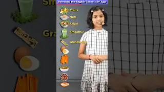 10 Healthy Snacks 🥗 in English, Good Habits for Kids, English Words, Adi Connection #shorts