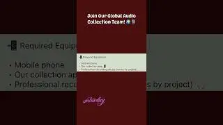 Join Our Global Audio Collection Team🌍🎙️#viralvideo #trending #subscribe #youtubeshorts #fyp #like