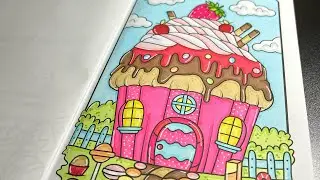 Cupcakes Sweet Treats Pocket Size Coloring Bool : Sachin Sachdeva | Flip Through & Completed Page