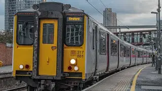 Pair of Greater Anglia Class 317&rsquo;s depart Stratford for Meridian Water