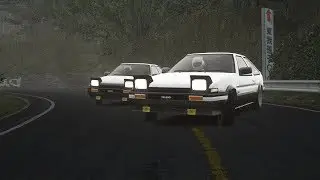 Assetto Corsa Cinematic - AE86 vs AE86 Akina Downhill Finish! (2/2)