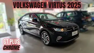 2025 VOLKSWAGEN VIRTUS UPDATED 👌|| VIRTUS 1.5 LTR GT PLUS CHROME 2025😍 || DETAILED WALKAROUND🔥