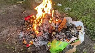 Burning trash on a Saturday morning