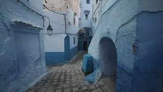 slow motion beautiful blue city chefchaouen stre 2025 12 17 20 07 35 utc