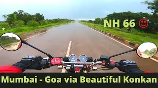 Mumbai to Goa Road Trip NH66😍 | Road status | Konkan Route😍 old highway |Bike Ride on Interceptor