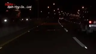 New Seih Ying Siglite tempered glass road stud (Tiger eye) project in Taiwan 2010.mpg