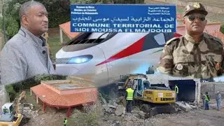 فيديو...انطلاق المرحلة الثالثة من هدم المنازل بمشروع القطار السريع بقيادة سيدي موسى المجدوب المحمدية