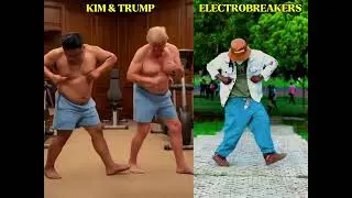 Kim & Trump doing my cwalk moves after working out 