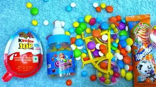 Satisfying video Asmr lollipops candy and chocolate gummy candy unboxing video.