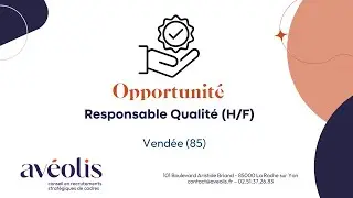 AVEOLIS - Offre Emploi - Responsable Qualit&eacute; - Vend&eacute;e (85)