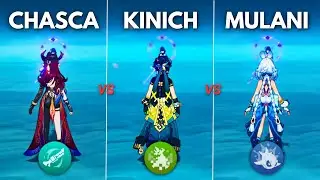 F2P :- Who is the BEST NATLAN DPS?? Chasca vs Kinich vs Mualani ! [ Genshin Impact ]