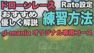 [ドローンレース初心者必見]  Rate設定紹介とオリジナル基礎練習コース