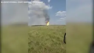Fire erupts from natural gas pipeline