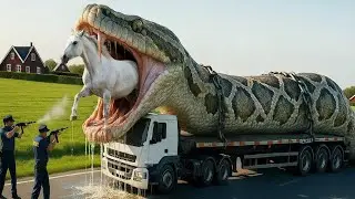 Brave Heroes Save Poor Horse From Ferocious Giant Python&rsquo;s Attack🐍