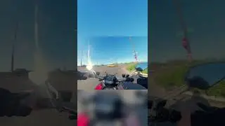 Epic Motorcycle Ride: Cruising Under a Perfect Blue Sky! #shorts