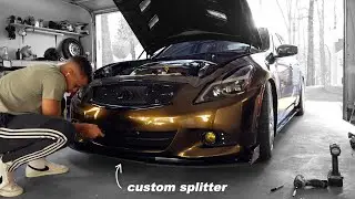 Custom Chassis Mount Splitter on G37 | 4K @vq.justin