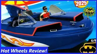 1966 Bat Boat 2025 Hot Wheels Review Batman Batboat