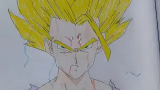 How to Draw GOHAN SUPER SAIYAN 2 from Dragon Ball Z cell saga | Anime Drawing Step by Step 