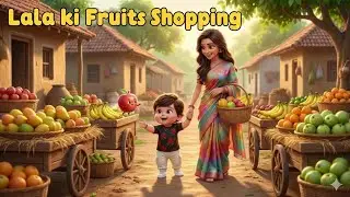 Lala ki Fruits Shopping 🍓🍎🥭 | Cute Baby Learning Healthy Fruits
