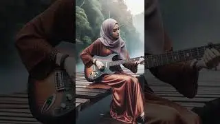 Unleashed Emotions: Uplifting Hijabi Guitarist Rocks Original Instrumental in Creative Space