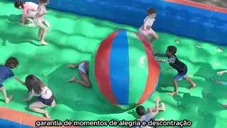 Quadra de Futebol de Sab&atilde;o Infl&aacute;vel 5x10m c/Motor Papibrink