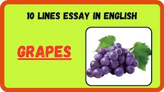 Essay on grapes 🍇|10 Easy Lines on grapes in English |Few Lines on grapes for kids