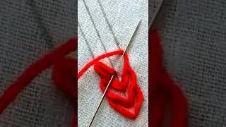 Hand Embroidery Love Chain Stitch Design tutorial