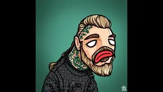 Ragnar Lothbrok NFT Derp artwork in Photoshop - behind the scenes