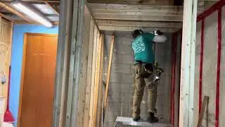 Adding furring strips to cinder block wall