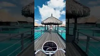 Romantic Maldives Overwater Villa Ride 🌊 | Couple Bicycle Moments