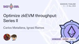 Optimize zkEVM throughput: Series II | Devcon SEA