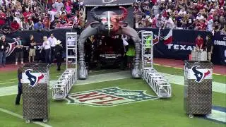 TEXANS BULLS ON PARADE COMING OUT OF THE TUNNEL LIVE SATELLITE FEED