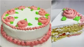 Fresh Pineapple Cake| Beautiful cake icing by Pinch Of Spices| quick recipe
