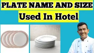 Name and size of dining plate in hotel & restaurant in hindi