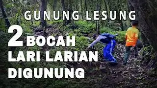 2 Bocah Lari di Gunung dan Heboh. Gunung Lesung Cocok untuk Pendaki Pemula