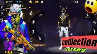 Free Fire Collection Verses 😱 V Badge ने दिखाया Emote 😠 Kya  करेगा अब 😭 Free Fire Max 🔥 